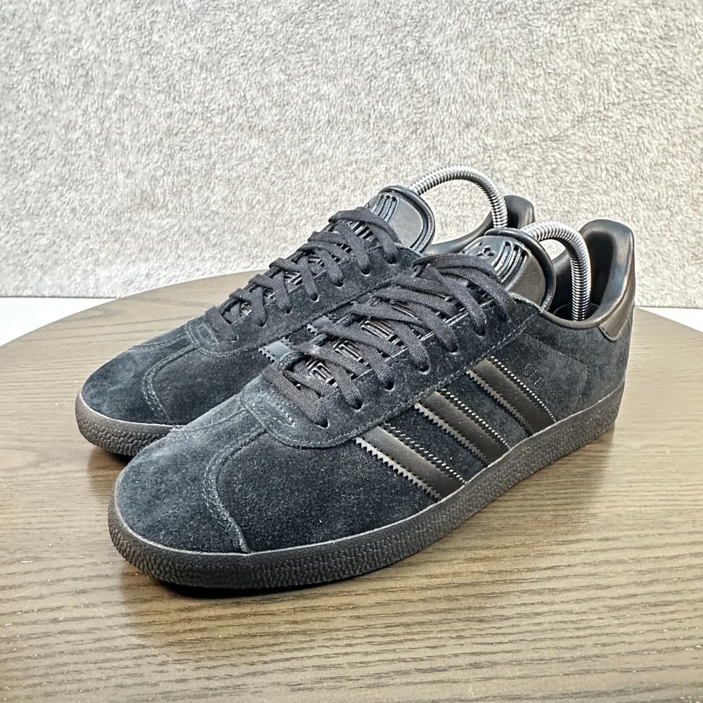 Adidas Gazelle Core Black Sneakers Mens Size 8 Suede CQ2809 Low Top Shoes